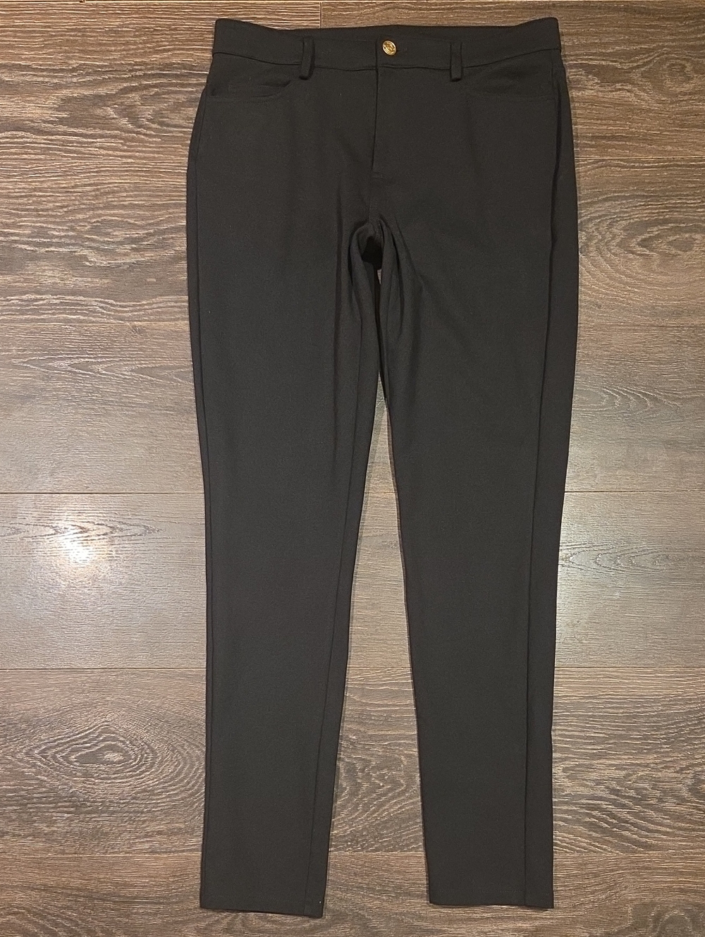 ❤️ MICHAEL MICHAEL KORS HIFH RISE PONTE KNIT SKINNY LEGGING PANTS, BLACK, 8 (29)